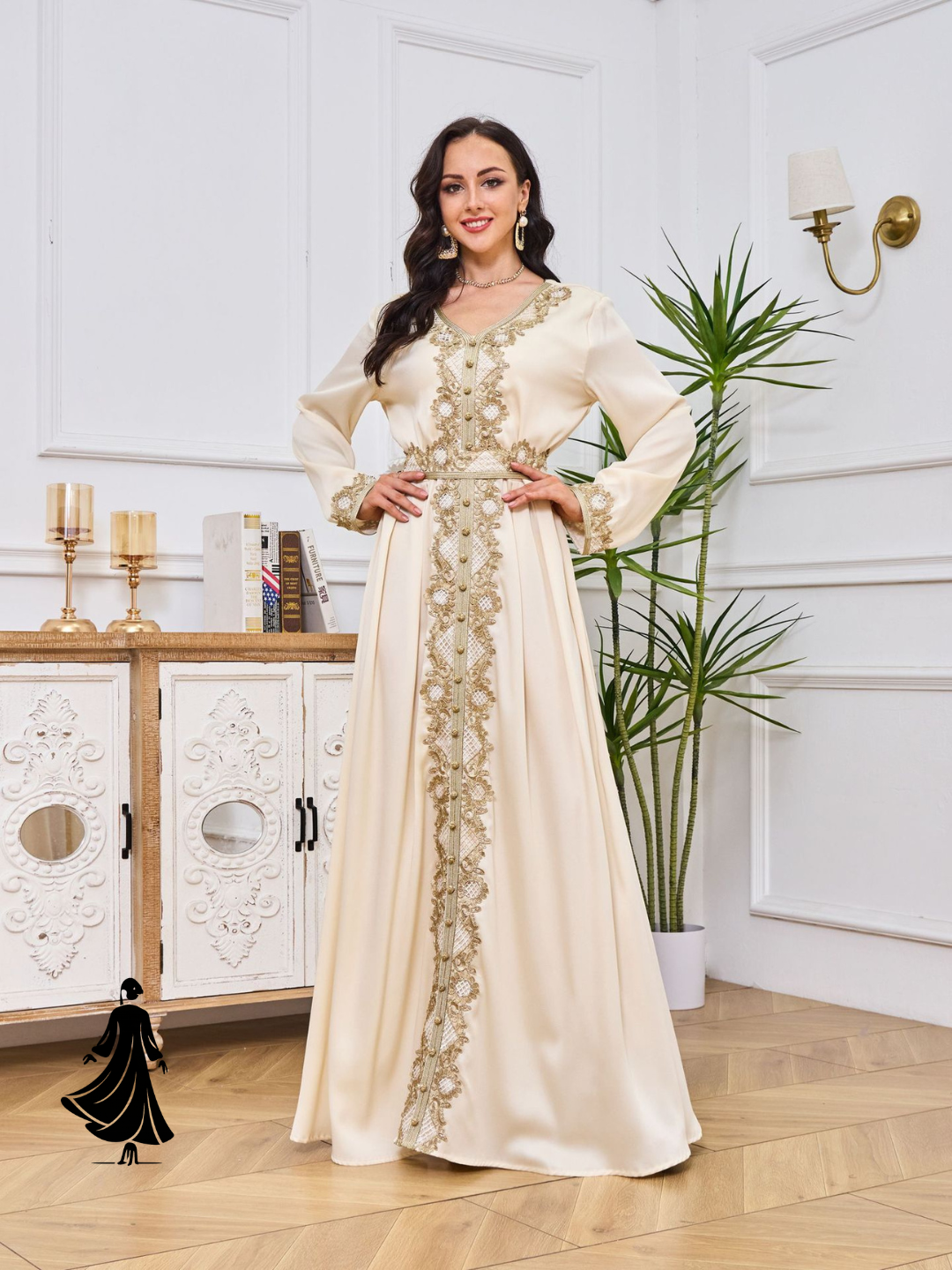 Arab Muslim Robe Women’s Long Dress – Elegant Modest Style