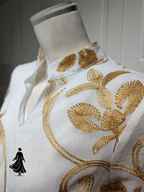 Arab Dubai Embroidered Mesh Maxi Dress – Elegant Evening Wear