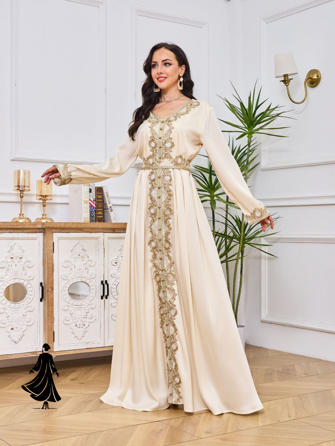 Arab Muslim Robe Women’s Long Dress – Elegant Modest Style