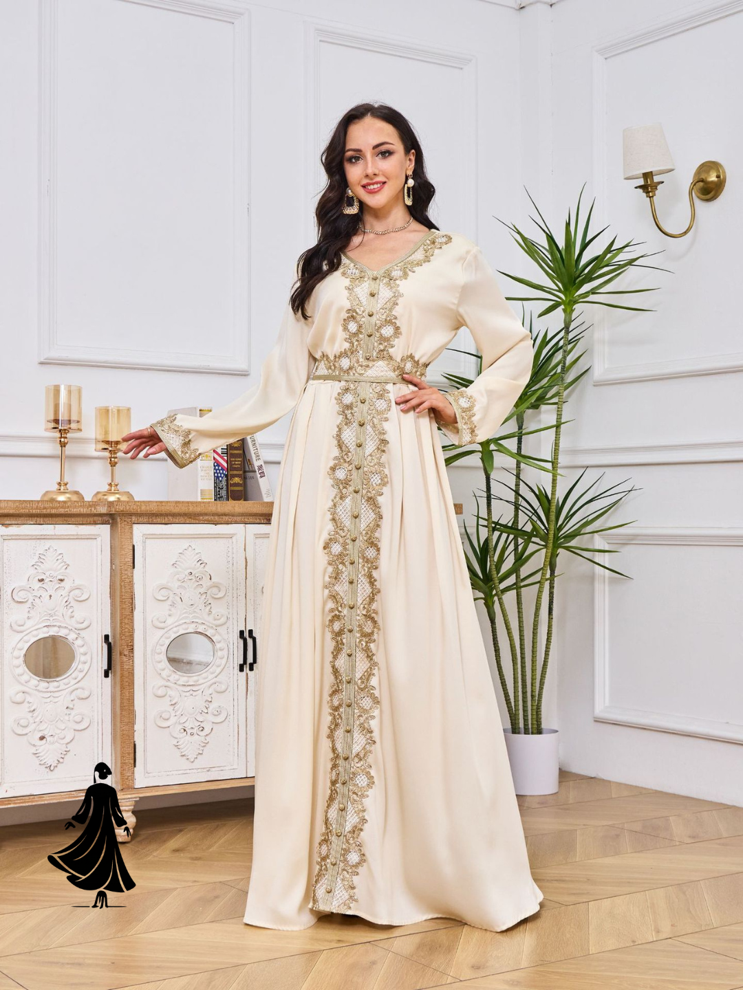 Arab Muslim Robe Women’s Long Dress – Elegant Modest Style