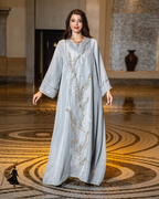 Pretty Sequined Embroidery Robe Dress – Modest Chic Look
