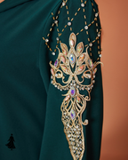 Dark Green Hooded Muslim Robe – Modest Abaya Dress