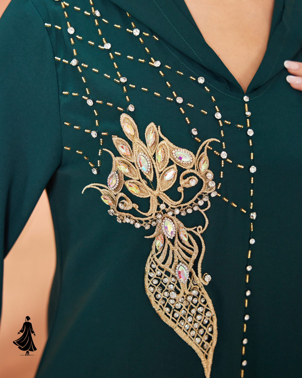 Dark Green Hooded Muslim Robe – Modest Abaya Dress