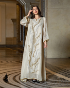 Pretty Sequined Embroidery Robe Dress – Modest Chic Look