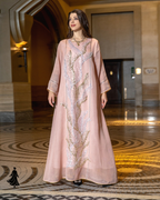 Pretty Sequined Embroidery Robe Dress – Modest Chic Look